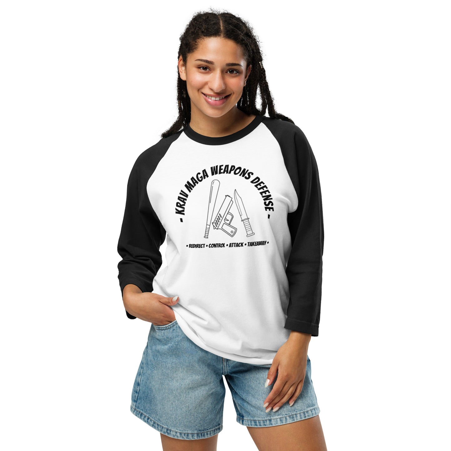 Weapons Defense 3/4 sleeve Unisex Baseball Tee